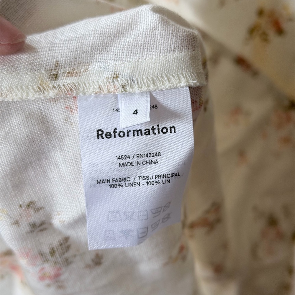 Reformation White Floral Midi Dress - Picture 6 of 11